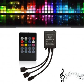 20 Key Music IR Remote Controller with Sound Sensor  for DC 12V RGB LED
