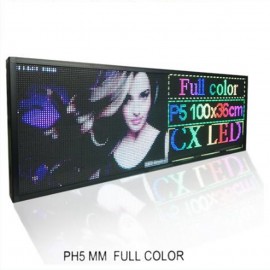 Indoor P5 Full color Programmable LED sign 39x14 inches