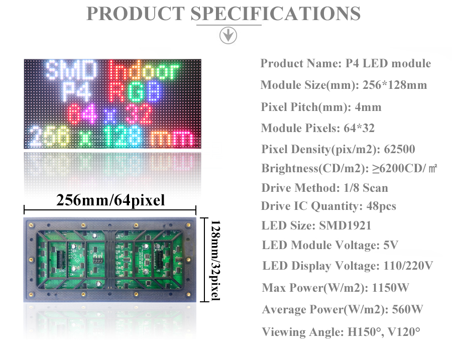 P4 Outdoor Full color RGB Full color LED display module 3